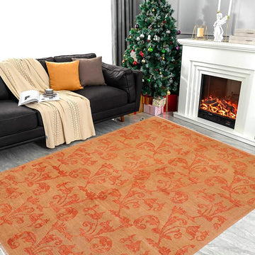 handmade Transitional Kafkaz Chobi Ziegler Tan Red Hand Knotted RECTANGLE 100% WOOL area rug 8 x 10